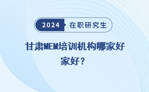 甘肃MEM培训机构哪家好？