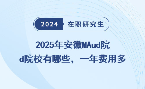 2025年安徽MAud院校有哪些，一年费用多少？