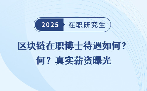 區塊鏈在職博士待遇如何？真實薪資曝光