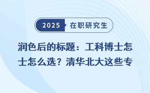 润色后的标题：工科博士怎么选？清华北大这些专业最热门！